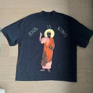 Yeezy Merch Jesus Is King TShirt Mock Neck M